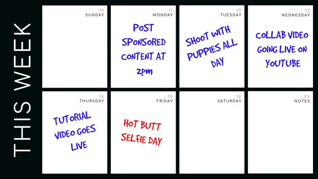 content calendar planning